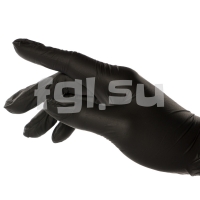 Перчатки нитриловиниловые S черные, 50пар